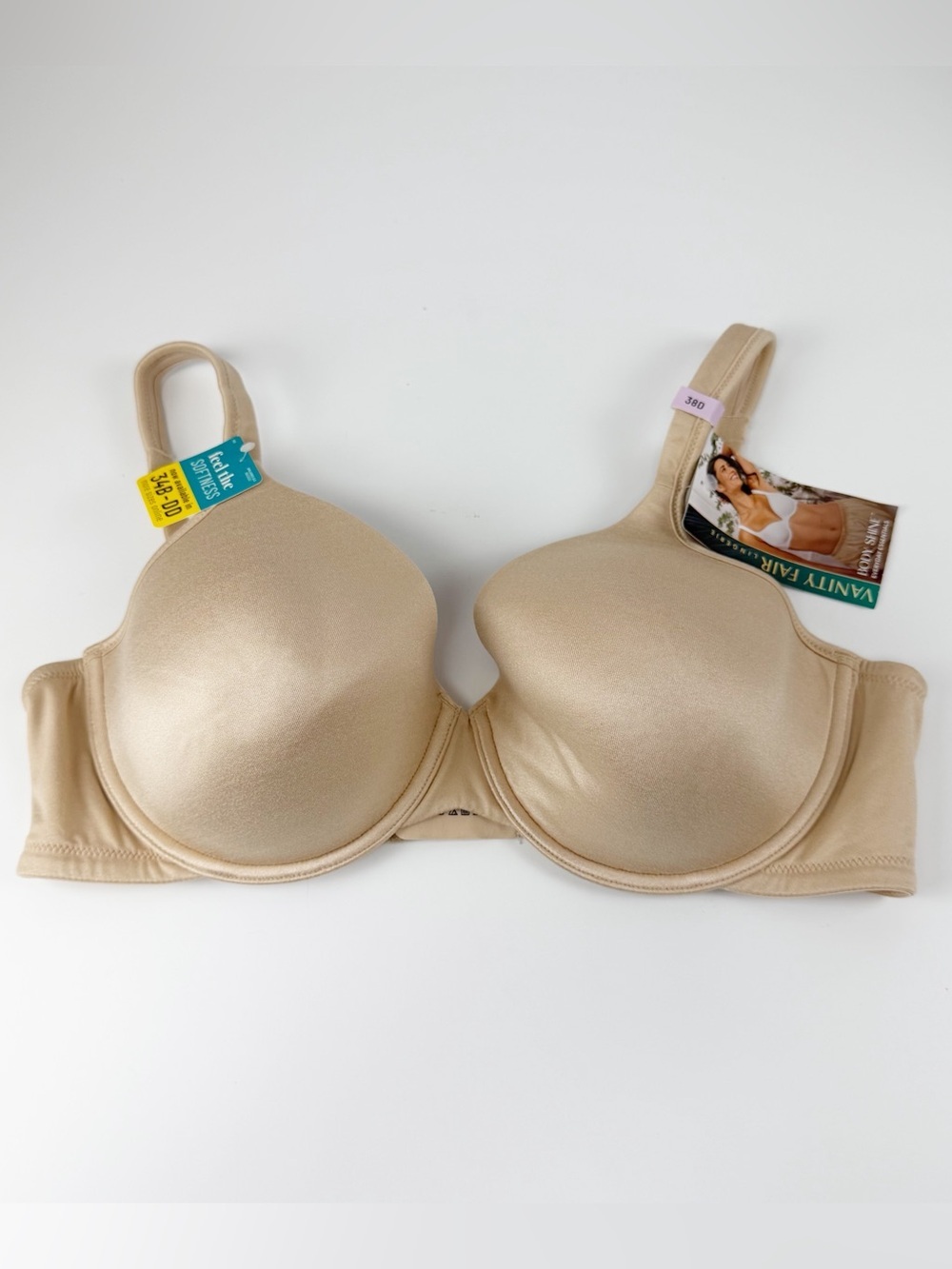 Vanity Fair Body Shine Full Coverage Underwire Contour Bra 38D Beige NWT 75298